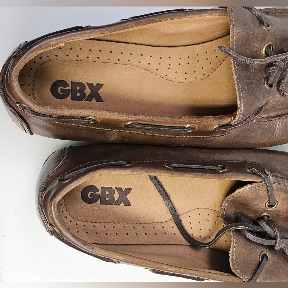 GBX Henley Loafer‎ Soft Brown Leather Slip-On Driving Shoes Mens Size 12D
